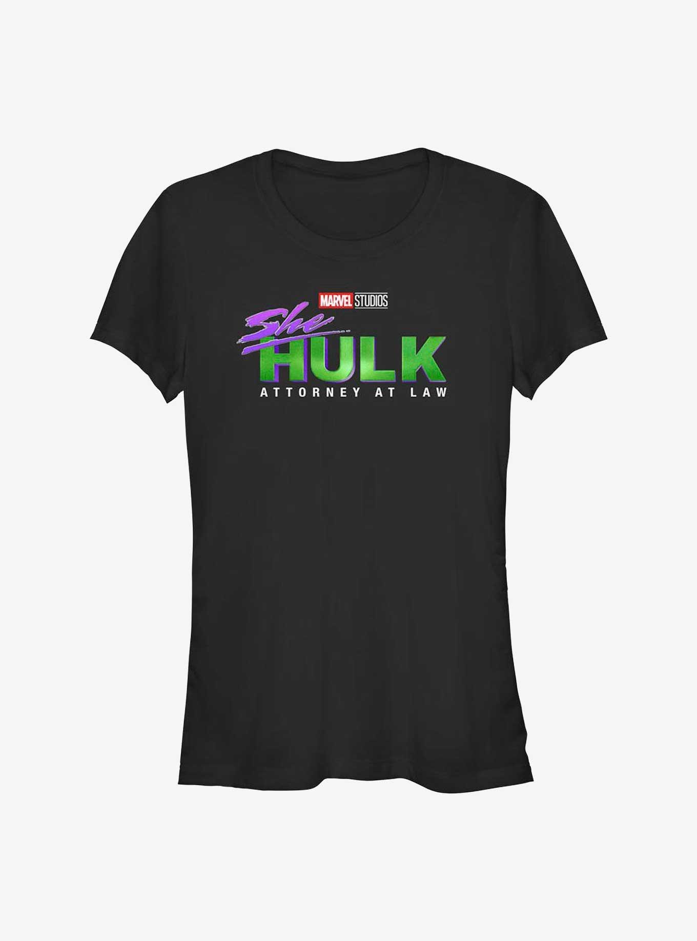Marvel She-Hulk: Attorney At Law Logo Girls T-Shirt, BLACK, hi-res