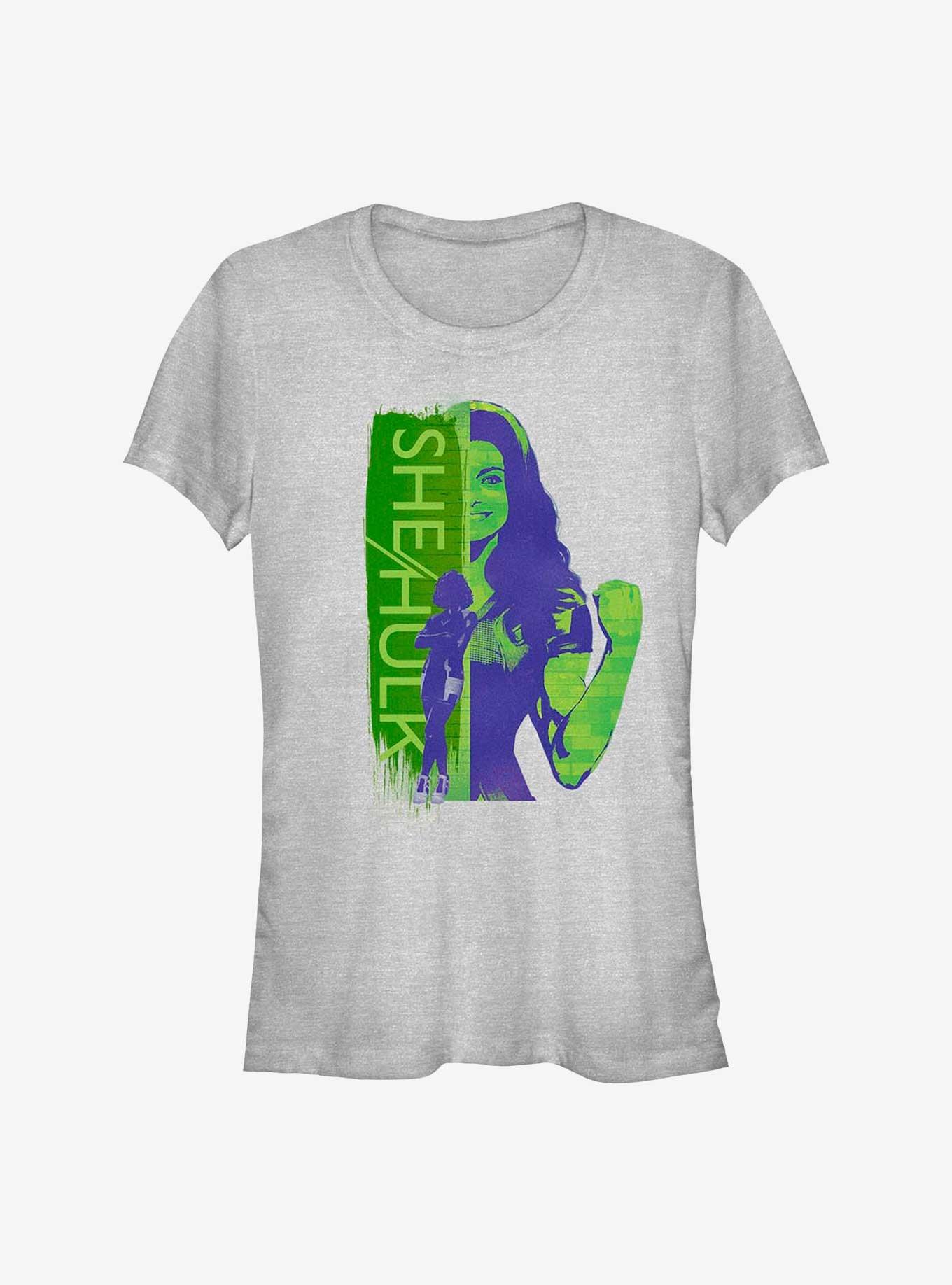 Marvel She-Hulk: Attorney At Law Silhouette Girls T-Shirt, ATH HTR, hi-res