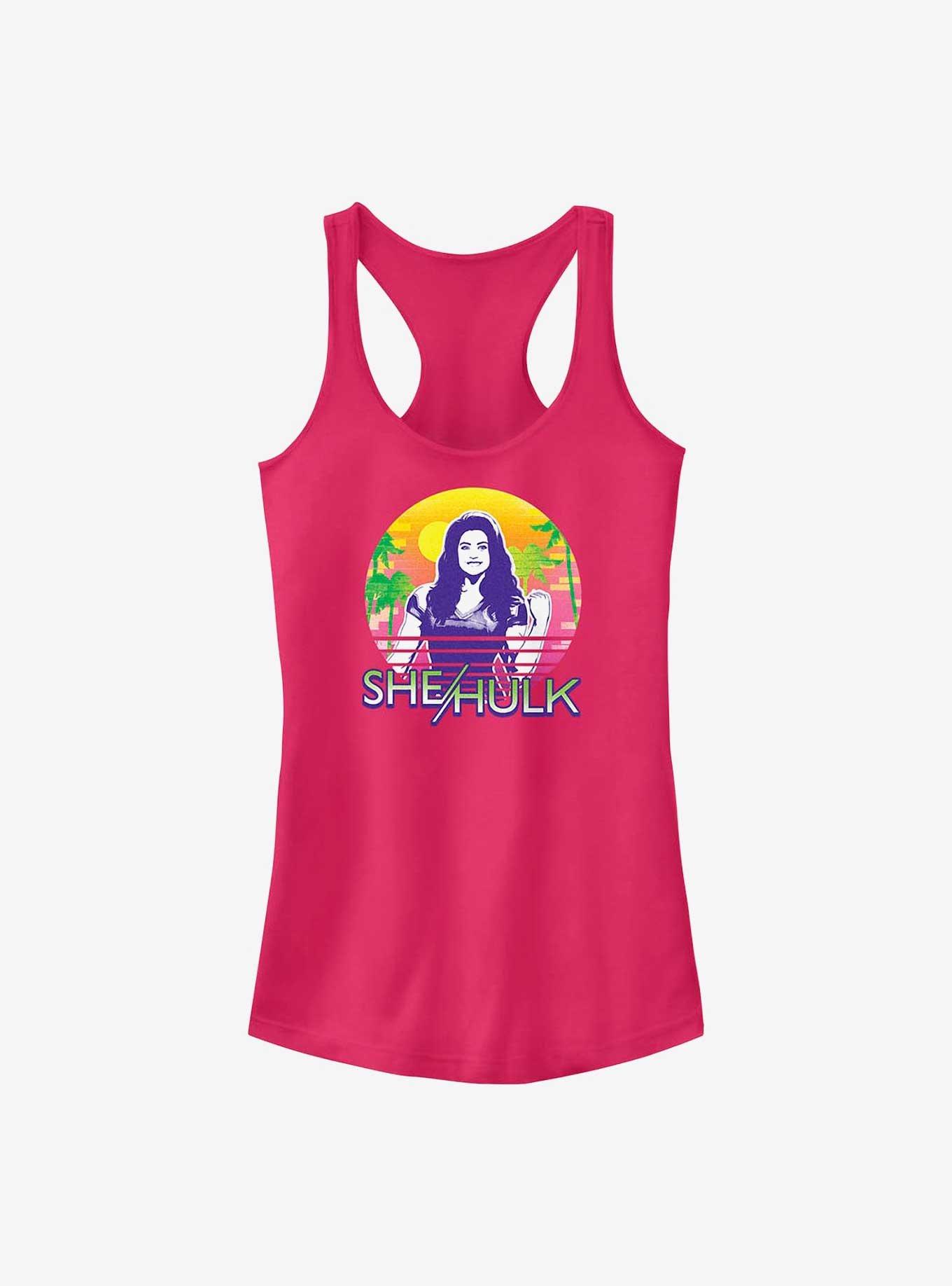 Marvel She-Hulk: Attorney At Law Retro Sunset Girls Tank, RASPBERRY, hi-res