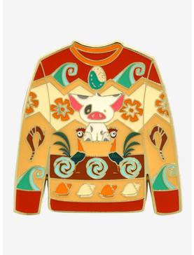 Disney Moana Pua & Hei Hei Ugly Sweater Enamel Pin - BoxLunch Exclusive, , hi-res
