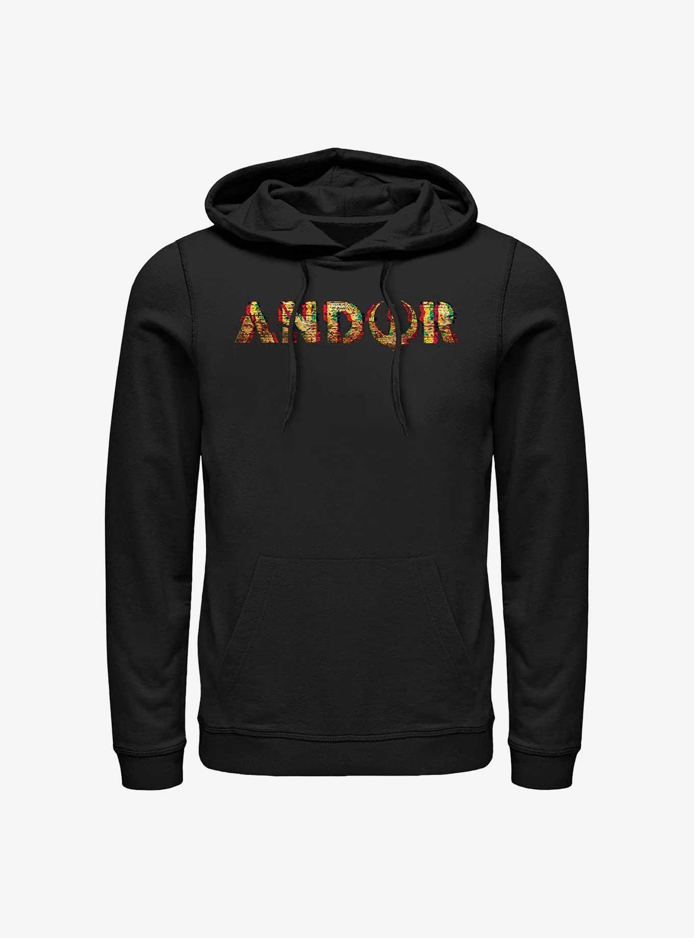 Star Wars Andor Glitch Logo Hoodie, BLACK, hi-res