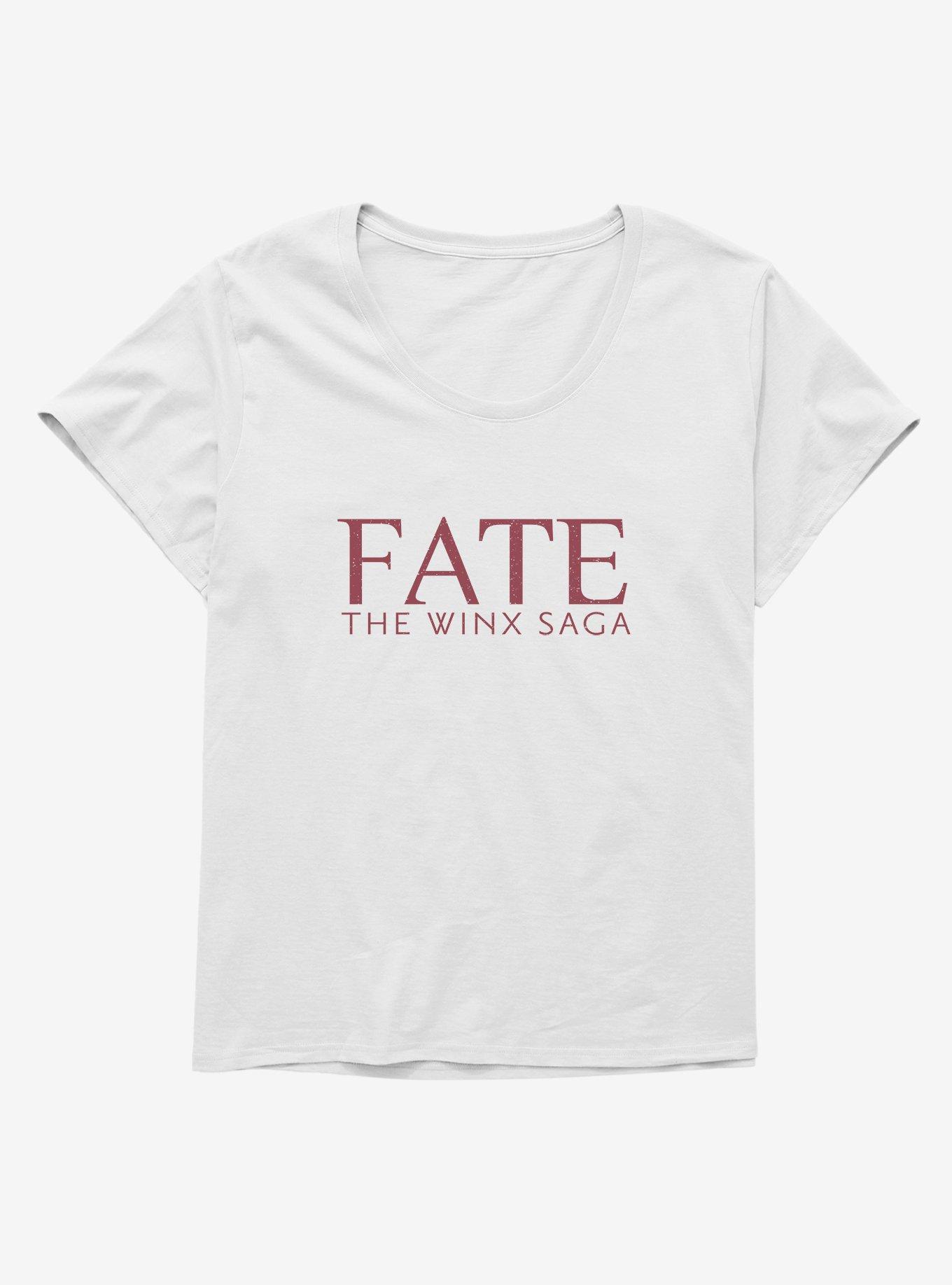 Fate: The Winx Saga Speckled Logo Girls T-Shirt Plus Size, WHITE, hi-res
