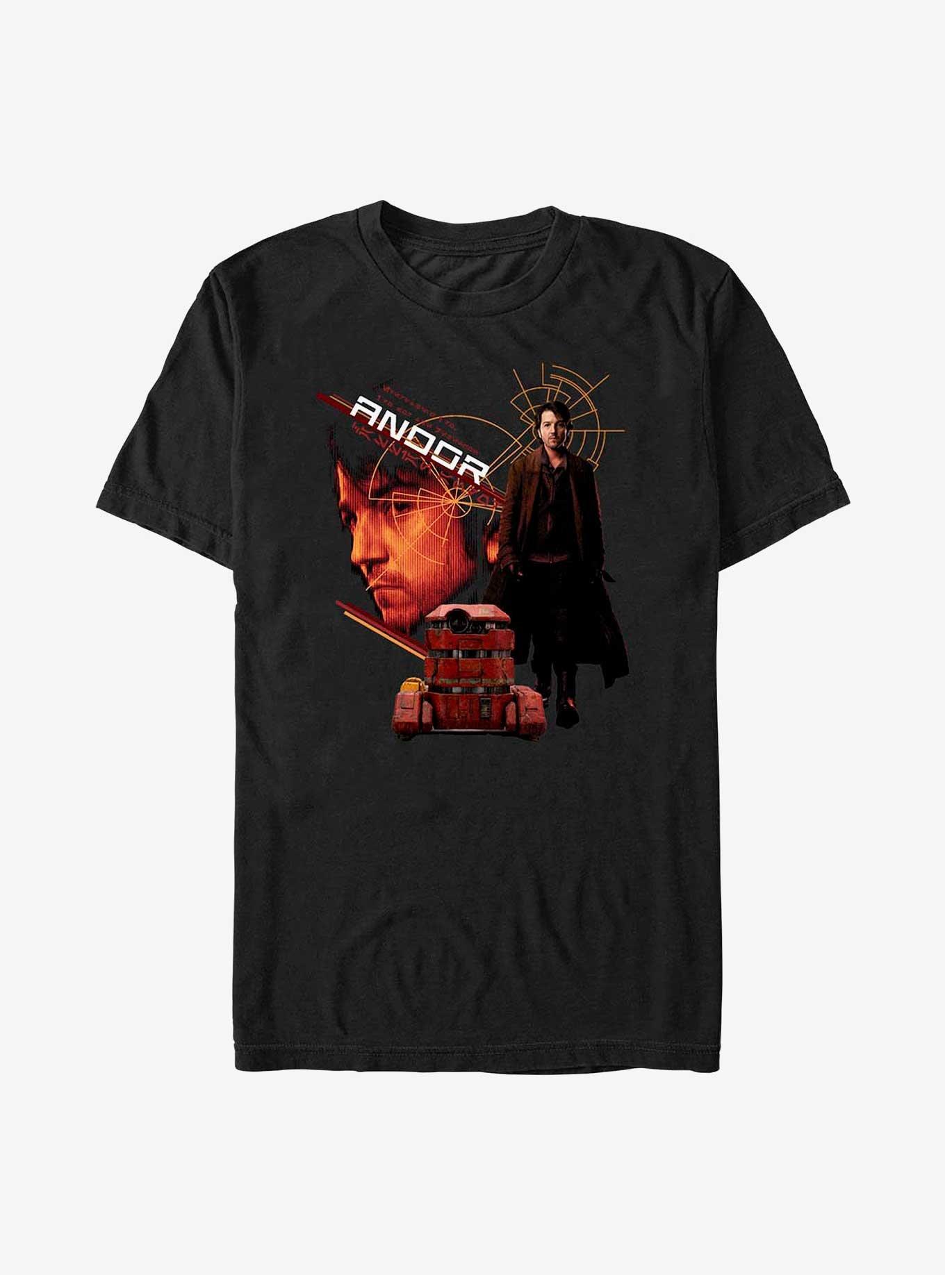 Star Wars Andor Caspian And B2EMO Information T-Shirt, BLACK, hi-res