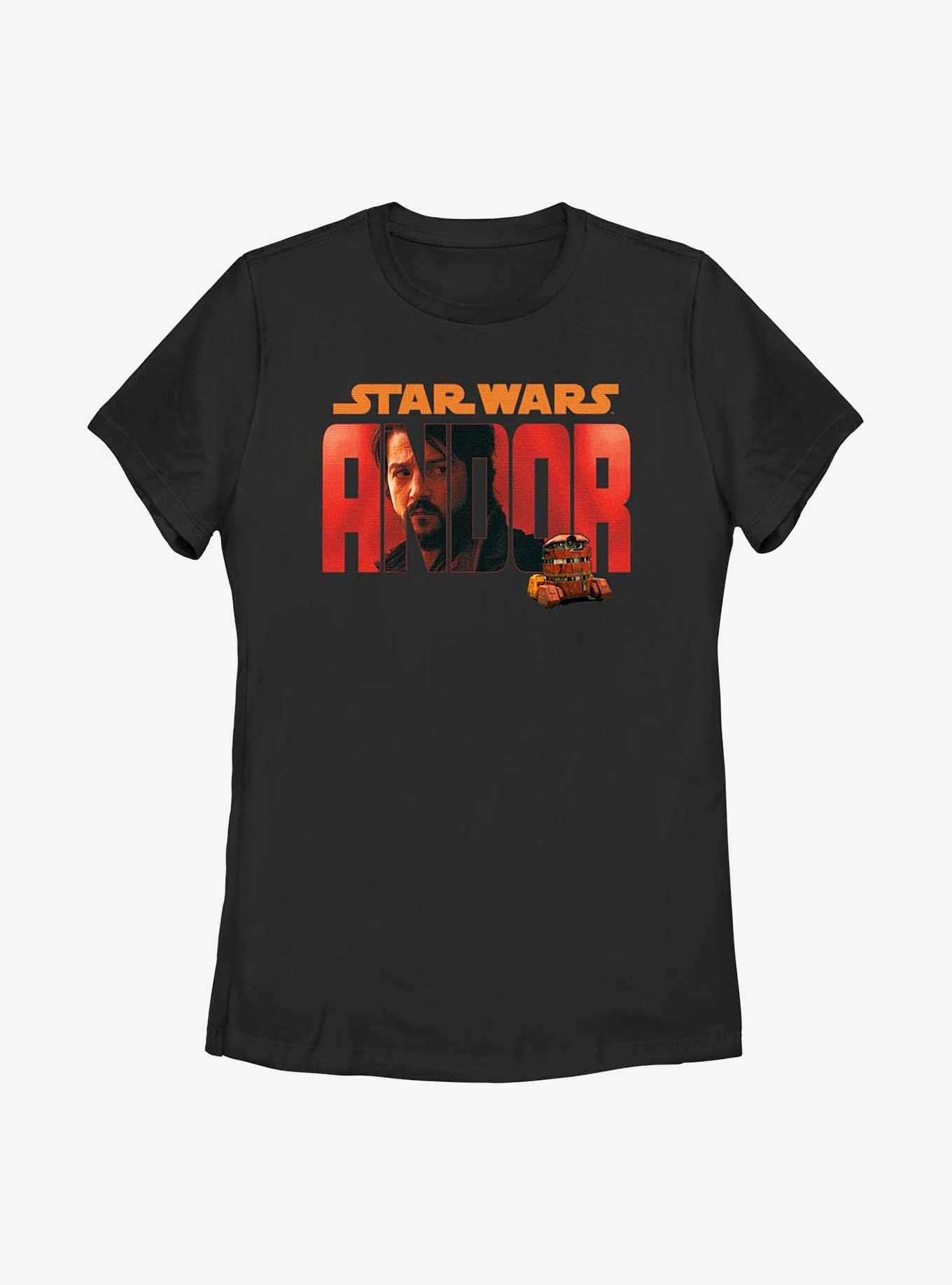 Star Wars Andor Portrait Name Fill Womens T-Shirt, BLACK, hi-res