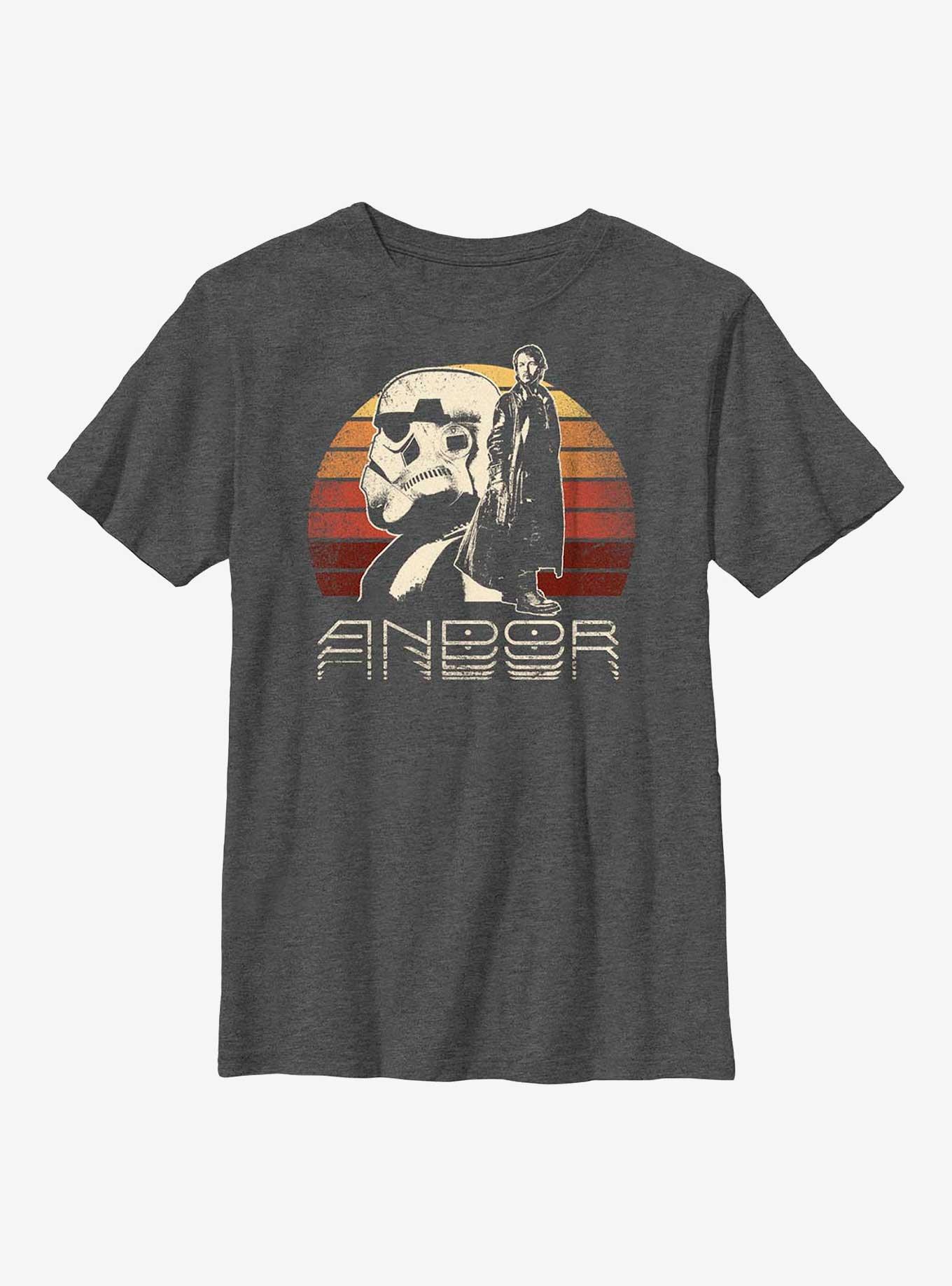 Star Wars Andor Trooper Sunset Youth T-Shirt, CHAR HTR, hi-res