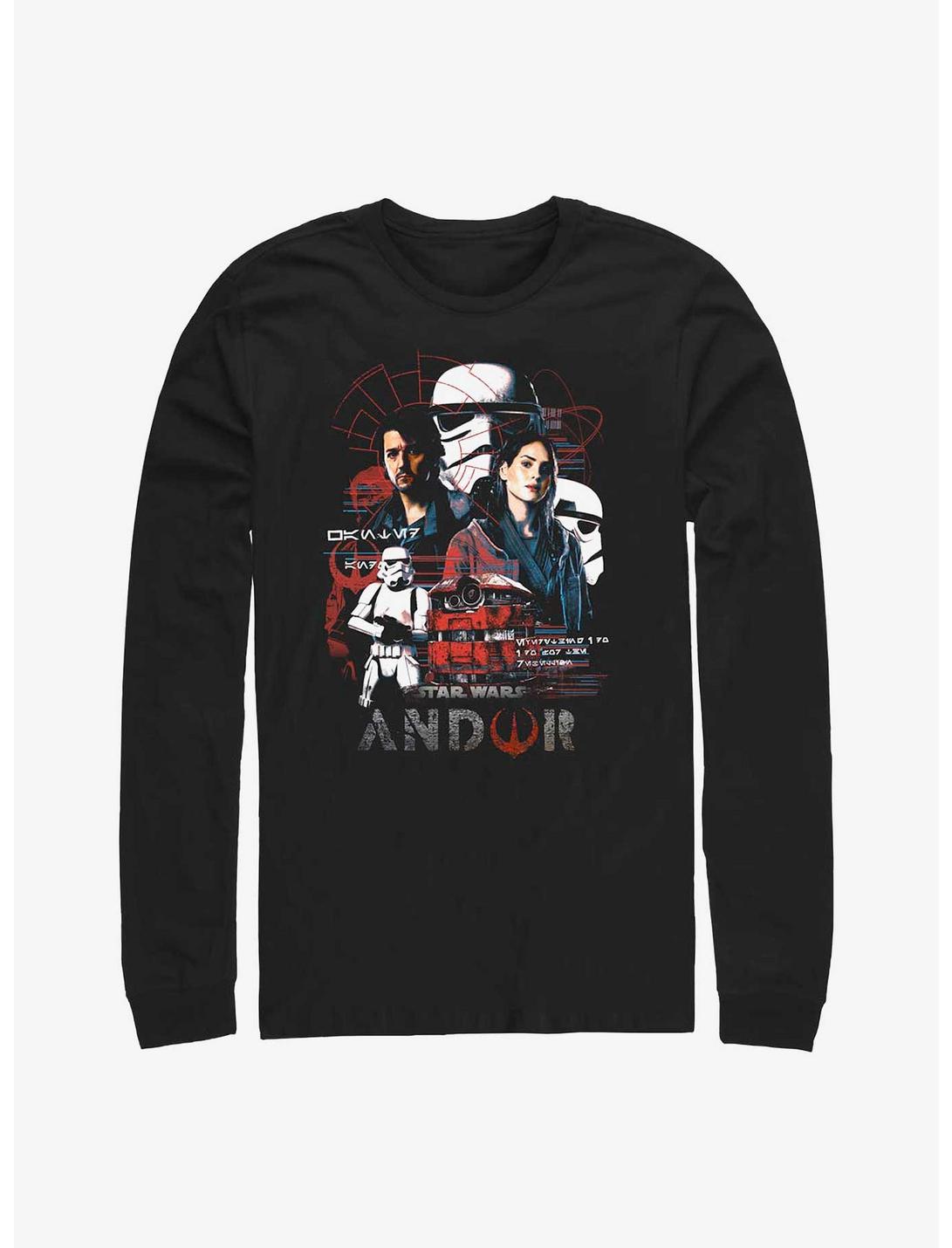 Star Wars Andor Information Long Sleeve T-Shirt, BLACK, hi-res