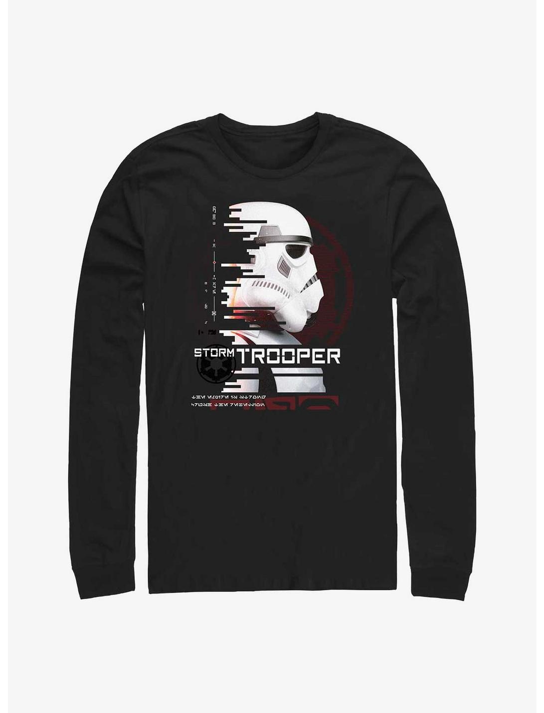 Star Wars Andor Storm Trooper Infographic Long Sleeve T-Shirt, BLACK, hi-res
