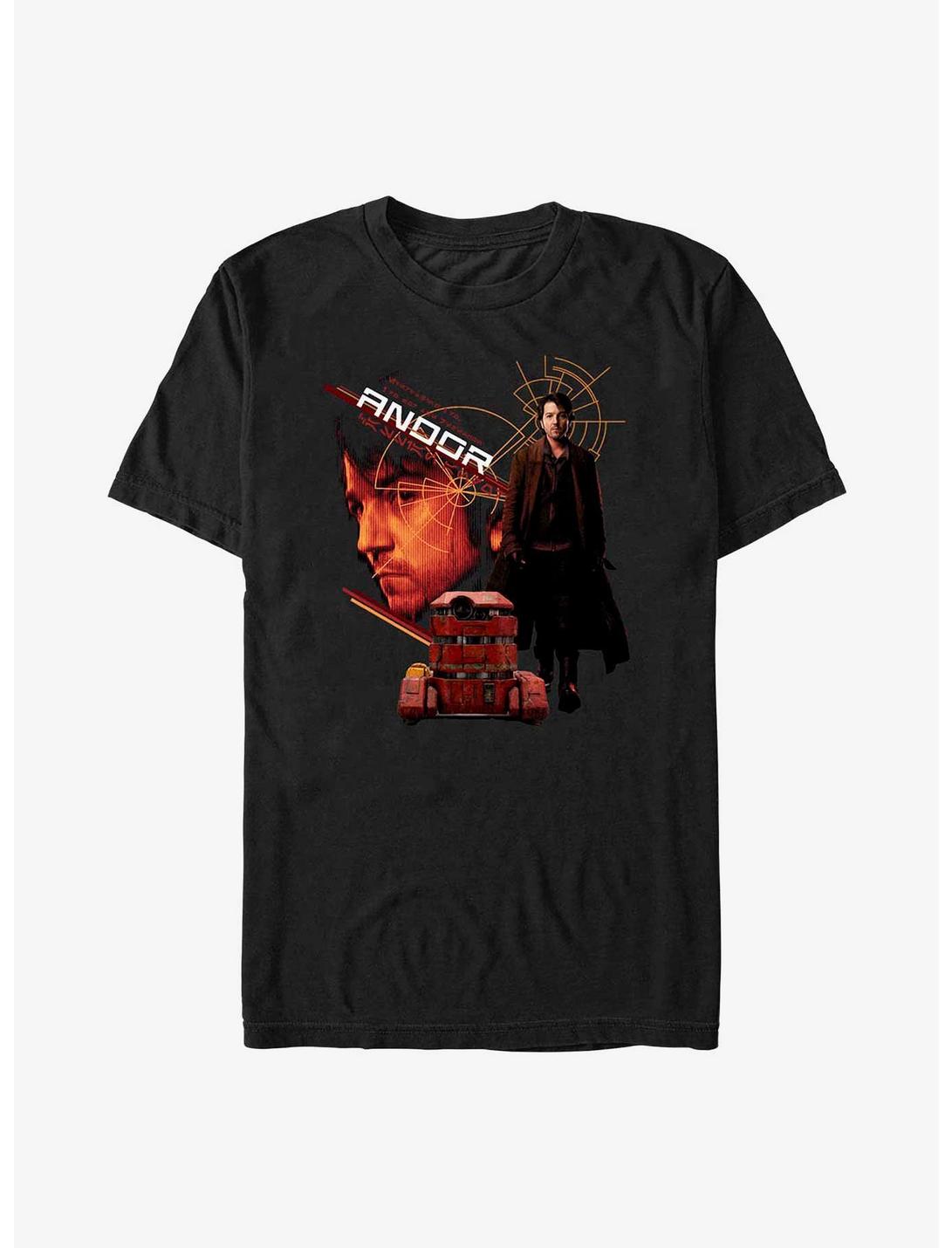 Star Wars Andor Caspian And B2EMO Information T-Shirt, BLACK, hi-res