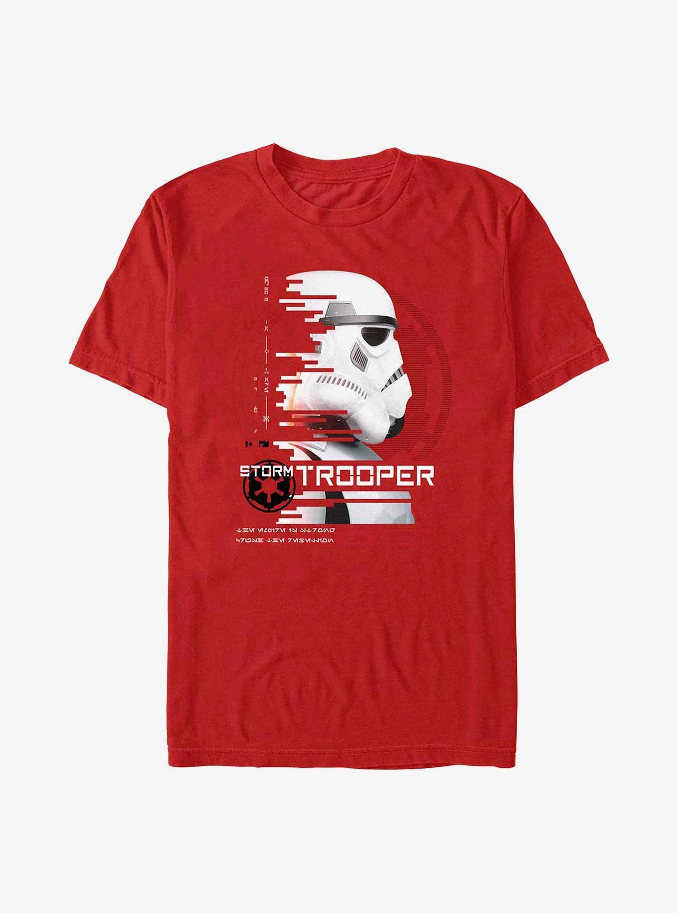 Star Wars Andor Storm Trooper Infographic T-Shirt, RED, hi-res