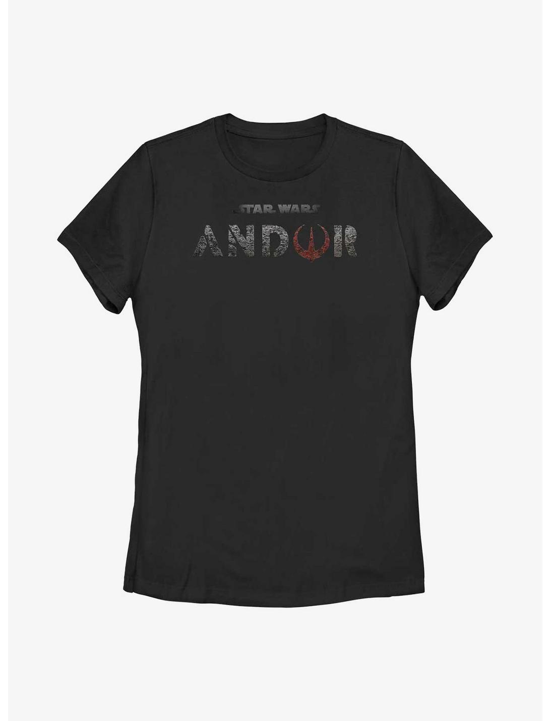 Star Wars Andor Grunge Logo Womens T-Shirt, BLACK, hi-res