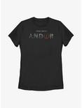 Star Wars Andor Grunge Logo Womens T-Shirt, BLACK, hi-res