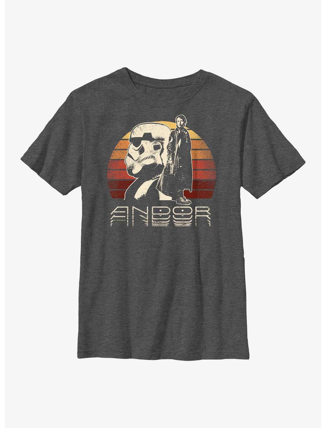 Star Wars Andor Trooper Sunset Youth T-Shirt, CHAR HTR, hi-res