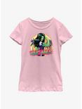 Marvel She-Hulk Beach Badge Youth Girls T-Shirt, PINK, hi-res