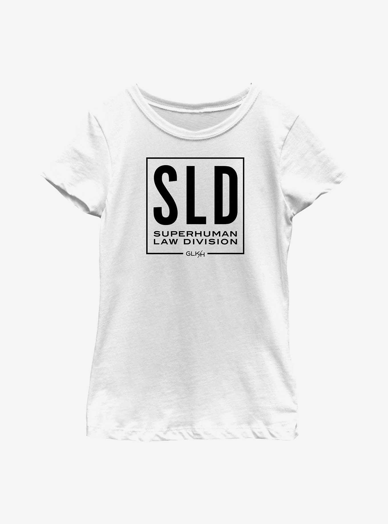 Marvel She-Hulk Superhuman Law Division Logo Youth Girls T-Shirt, , hi-res