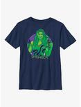 Marvel She-Hulk Color Block Circle Badge Youth T-Shirt, NAVY, hi-res