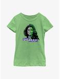 Marvel She-Hulk Face Split Youth Girls T-Shirt, GRN APPLE, hi-res