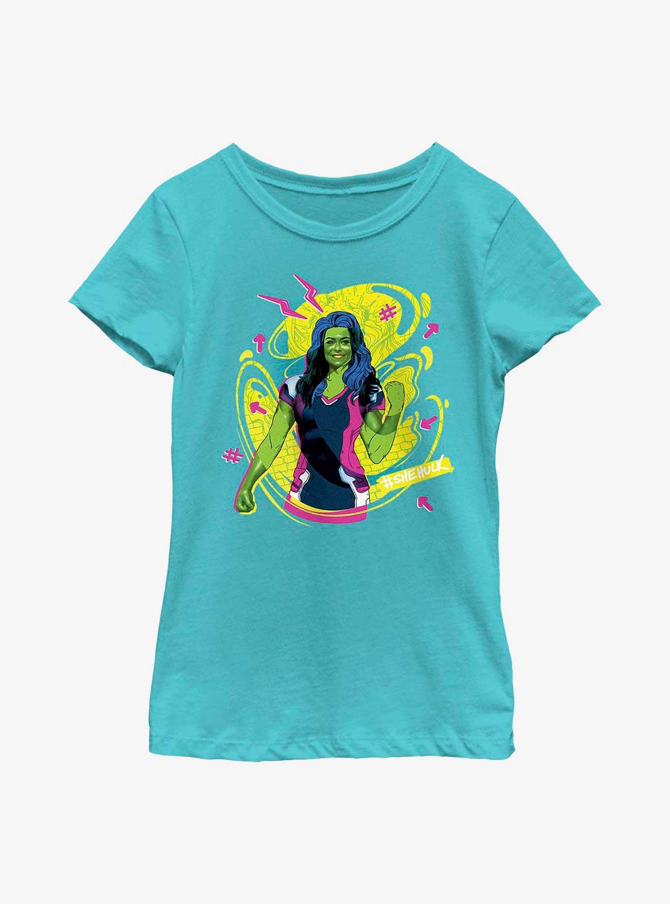 Marvel She-Hulk Graffiti Youth Girls T-Shirt, , hi-res