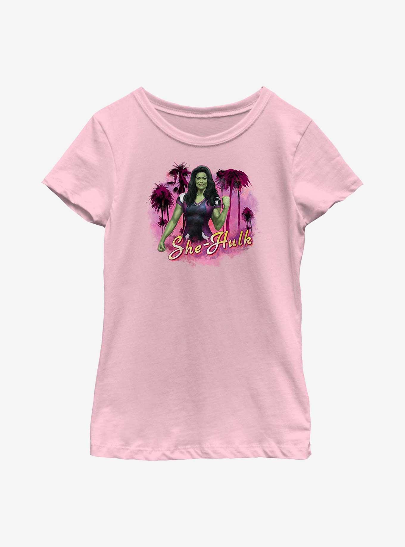 Marvel She-Hulk Palm Trees Youth Girls T-Shirt, , hi-res