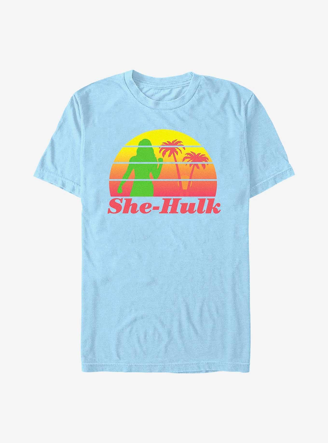 Marvel She-Hulk Retro Sunset T-Shirt, LT BLUE, hi-res