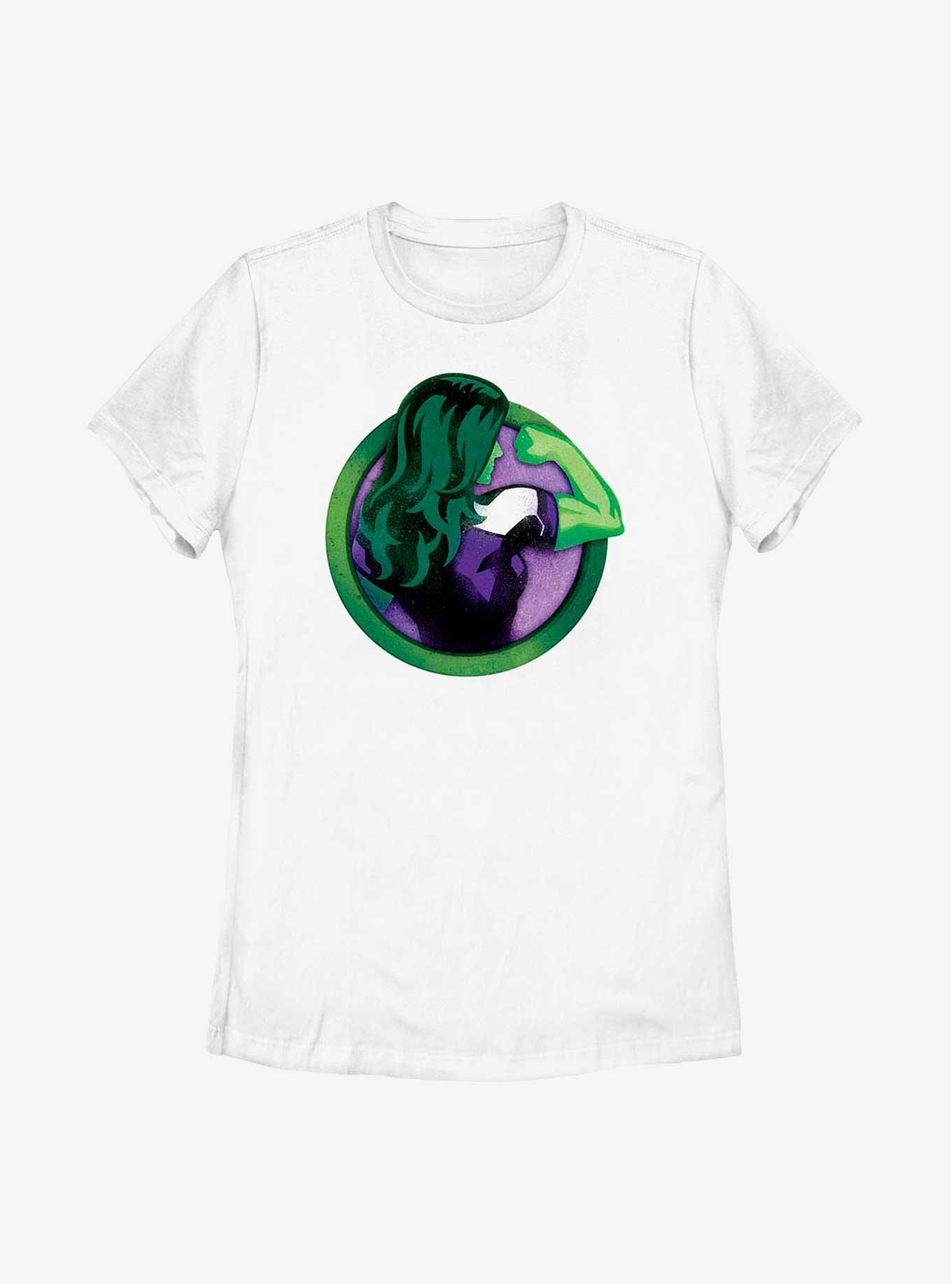 Marvel She-Hulk Arm Flex Badge Womens T-Shirt, WHITE, hi-res