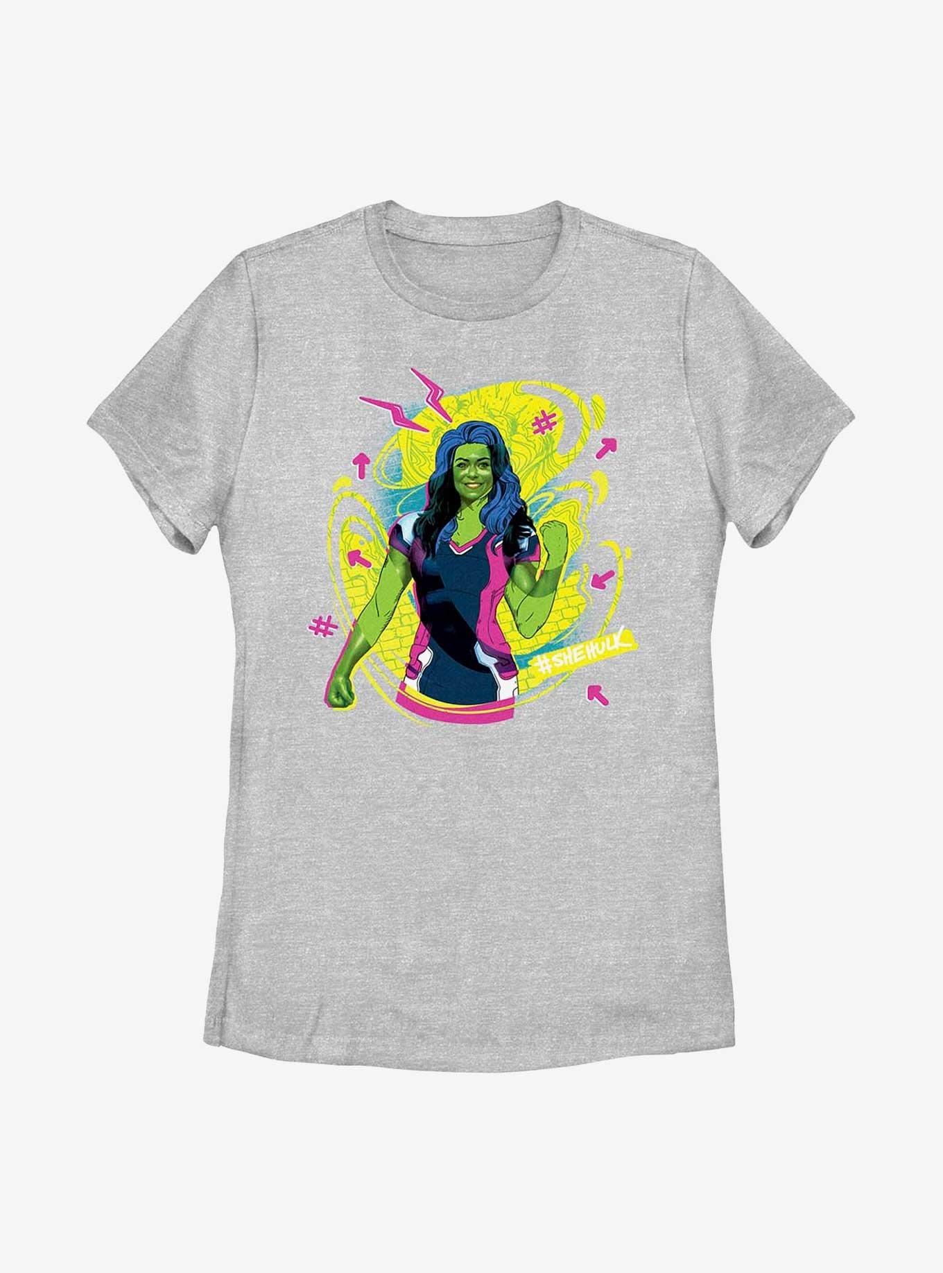 Marvel She-Hulk Graffiti Womens T-Shirt, ATH HTR, hi-res