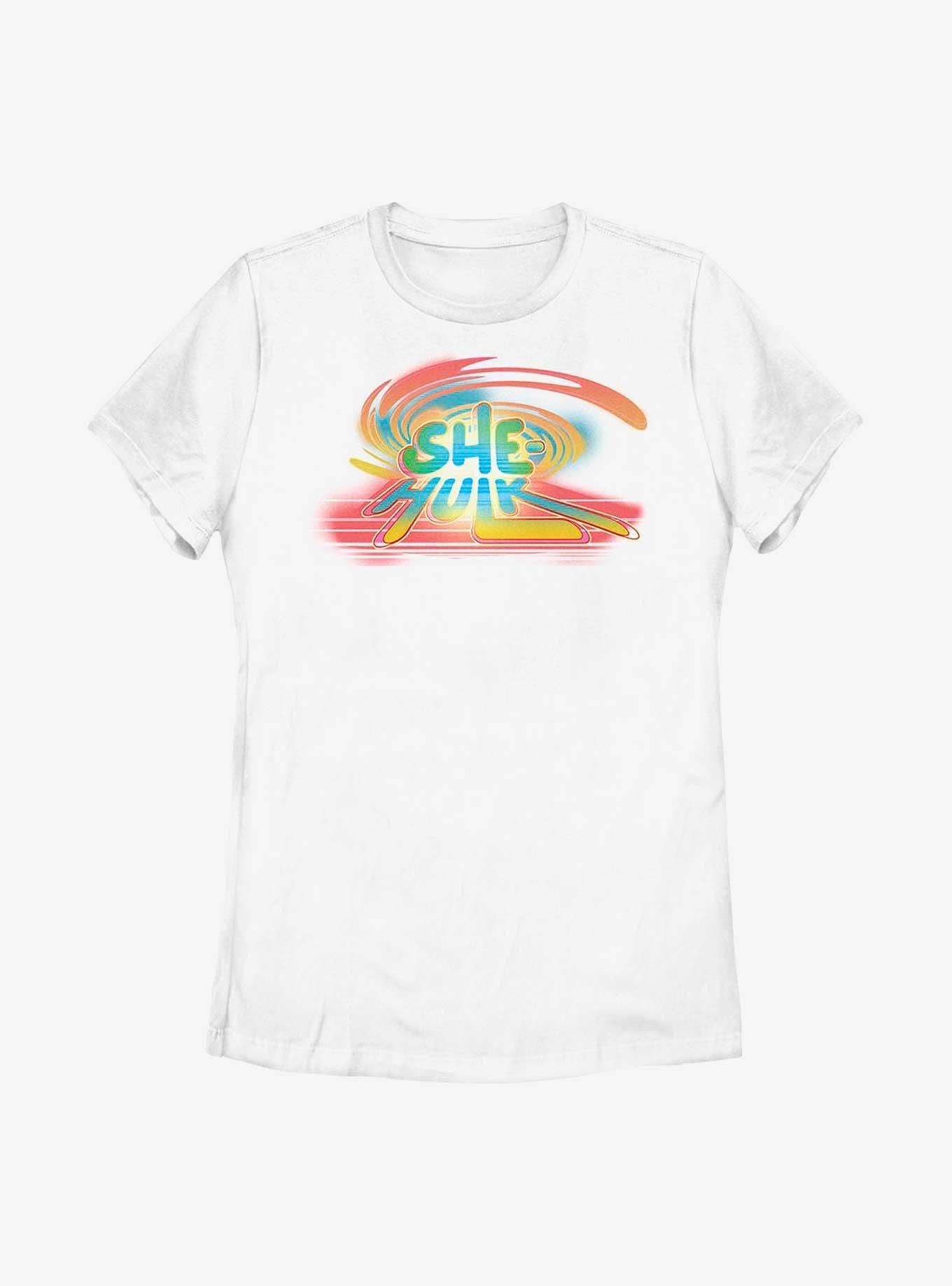 Marvel She-Hulk Spray Paint Logo Womens T-Shirt, WHITE, hi-res