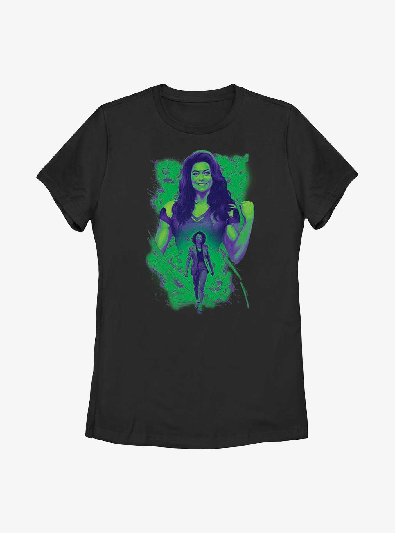 Marvel She-Hulk Transformation Womens T-Shirt, BLACK, hi-res