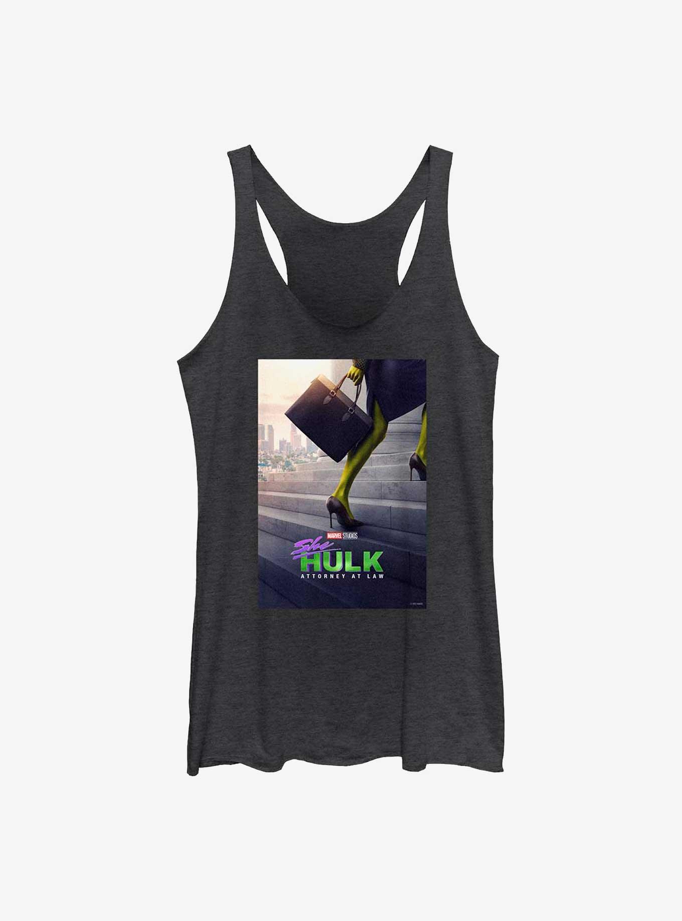 Marvel She-Hulk Poster Womens Tank Top, BLK HTR, hi-res