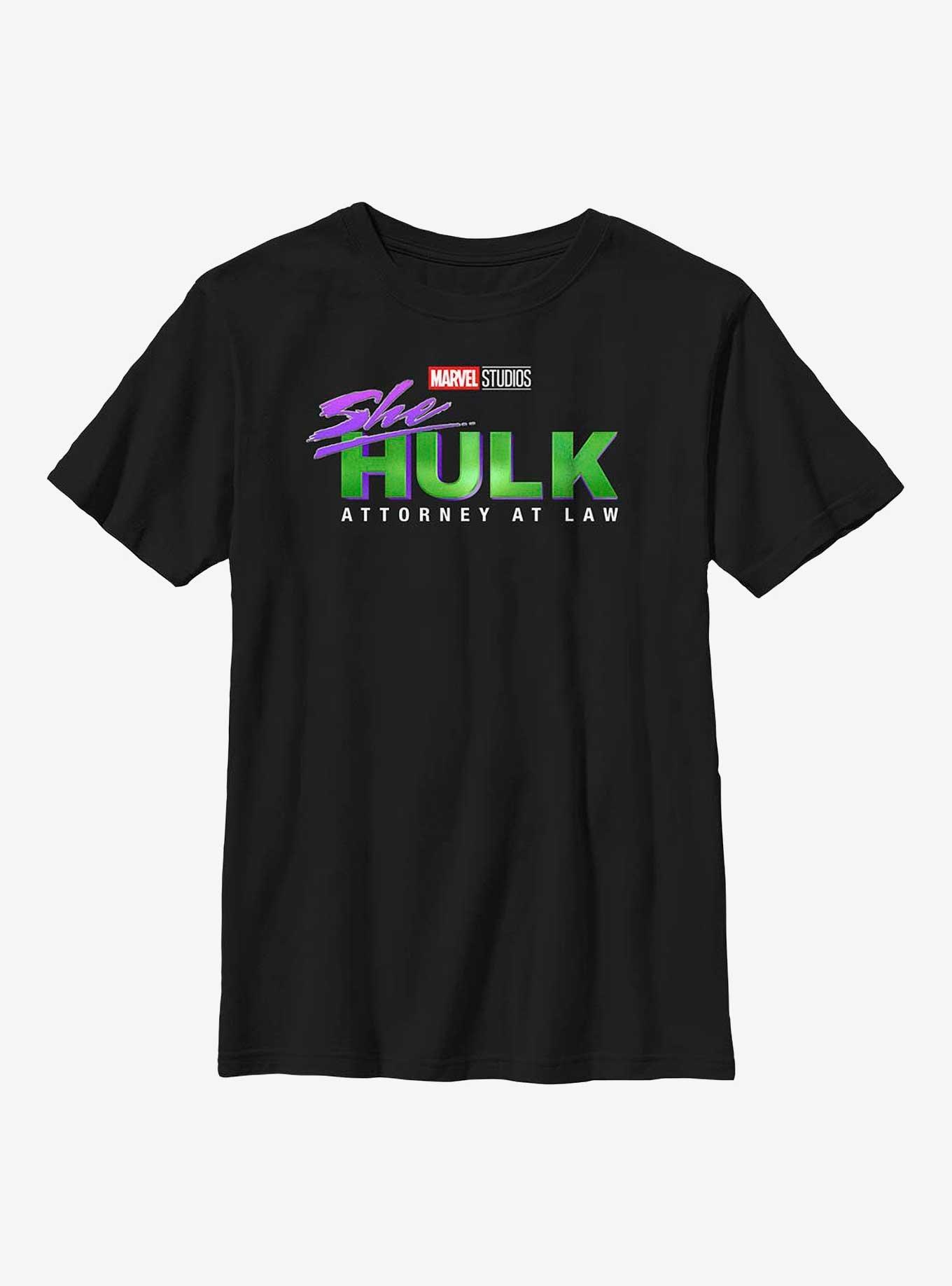Marvel She-Hulk Attorney At Law Logo Youth T-Shirt, BLACK, hi-res