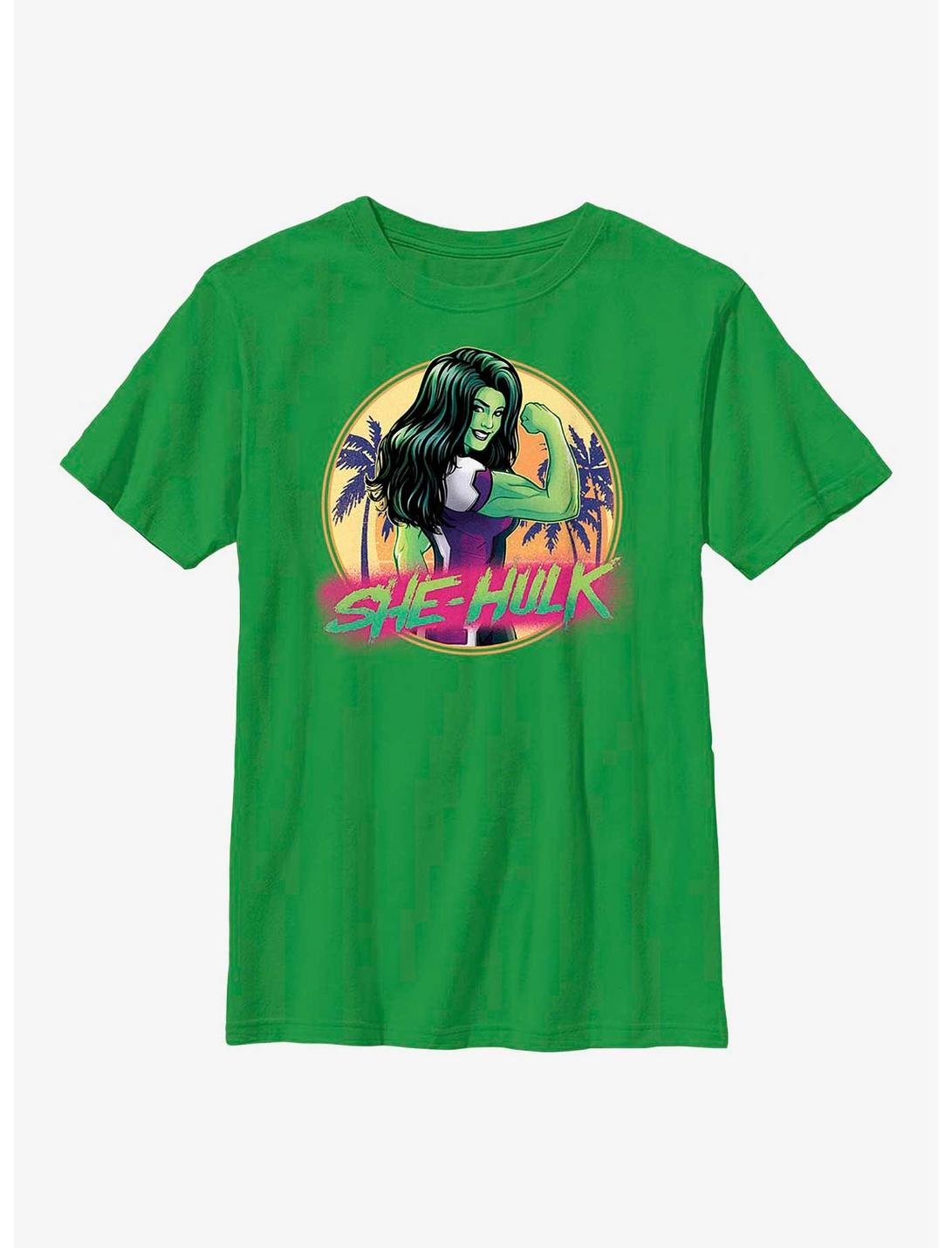 Marvel She-Hulk Beach Badge Youth T-Shirt, KELLY, hi-res
