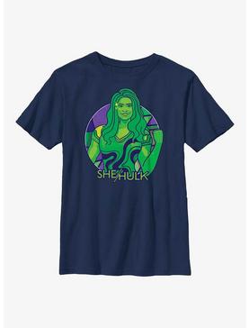 Marvel She-Hulk Color Block Circle Badge Youth T-Shirt, , hi-res