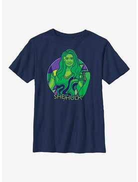 Marvel She-Hulk Color Block Circle Badge Youth T-Shirt, , hi-res