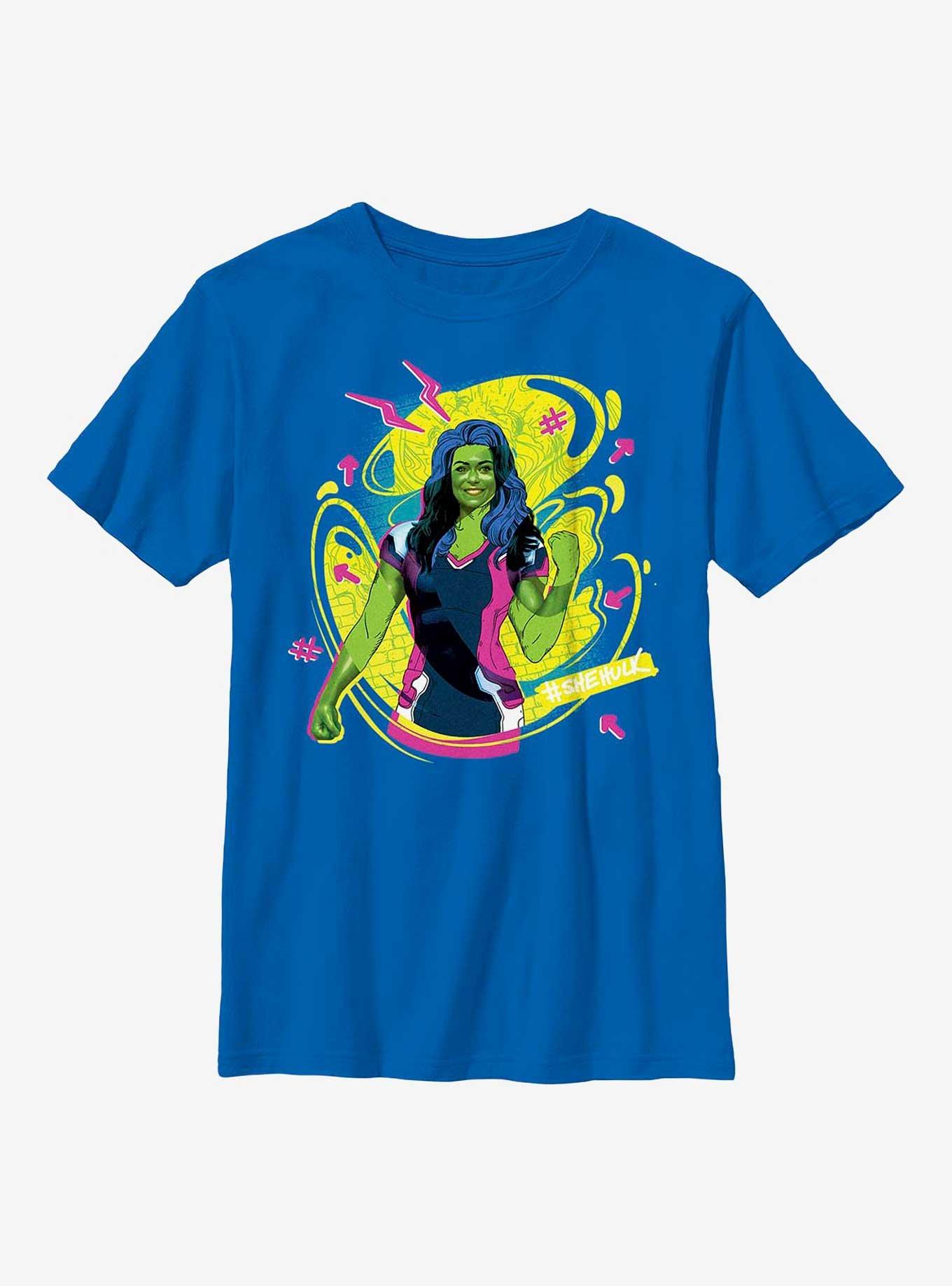 Marvel She-Hulk Graffiti Youth T-Shirt, ROYAL, hi-res