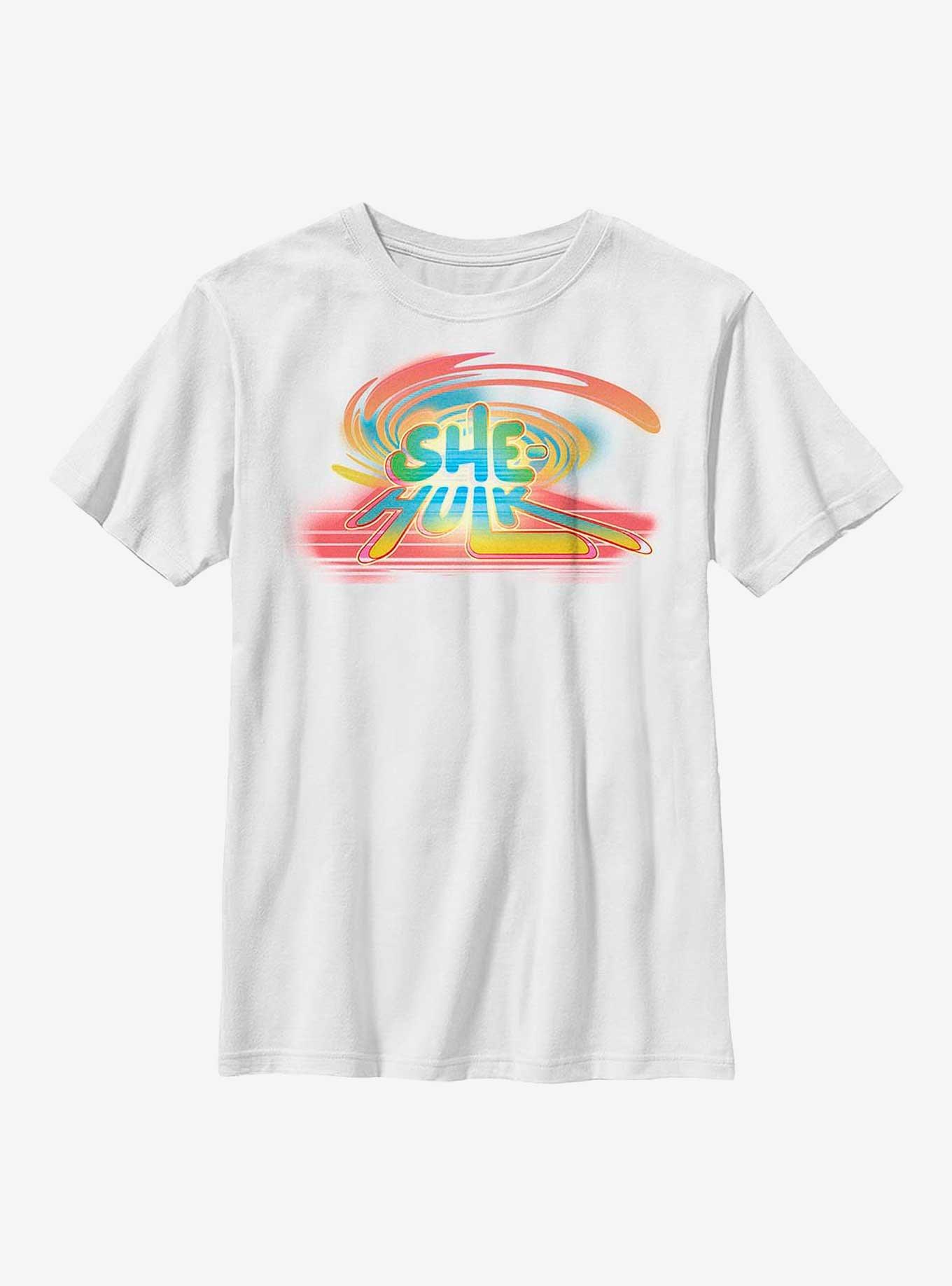 Marvel She-Hulk Spray Paint Logo Youth T-Shirt, , hi-res