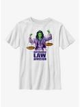 Marvel She-Hulk Superhuman Law Scales Youth T-Shirt, WHITE, hi-res