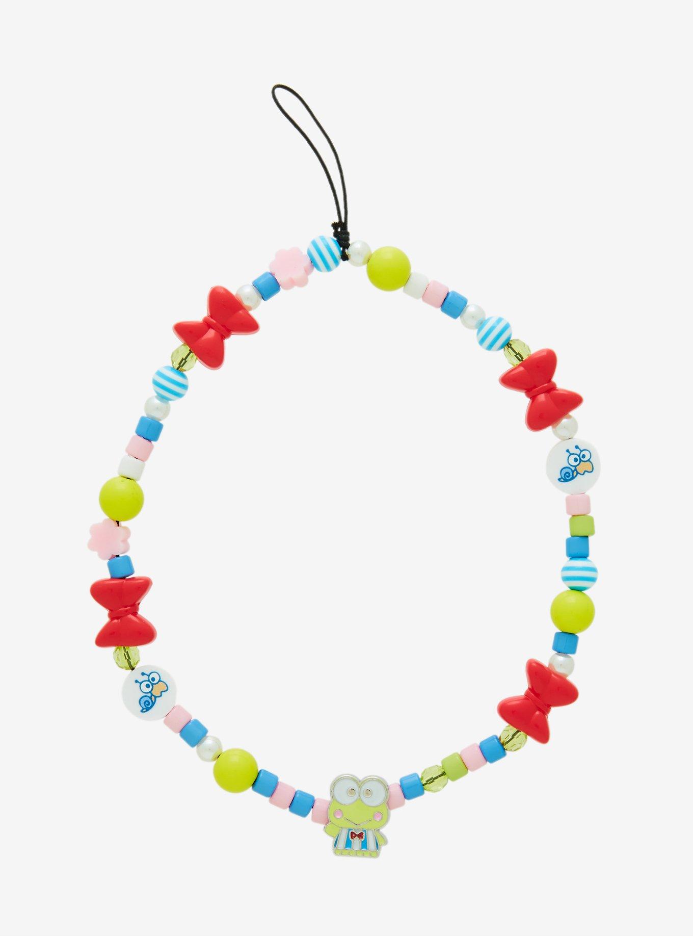 Keroppi Beaded Phone Charm, , hi-res