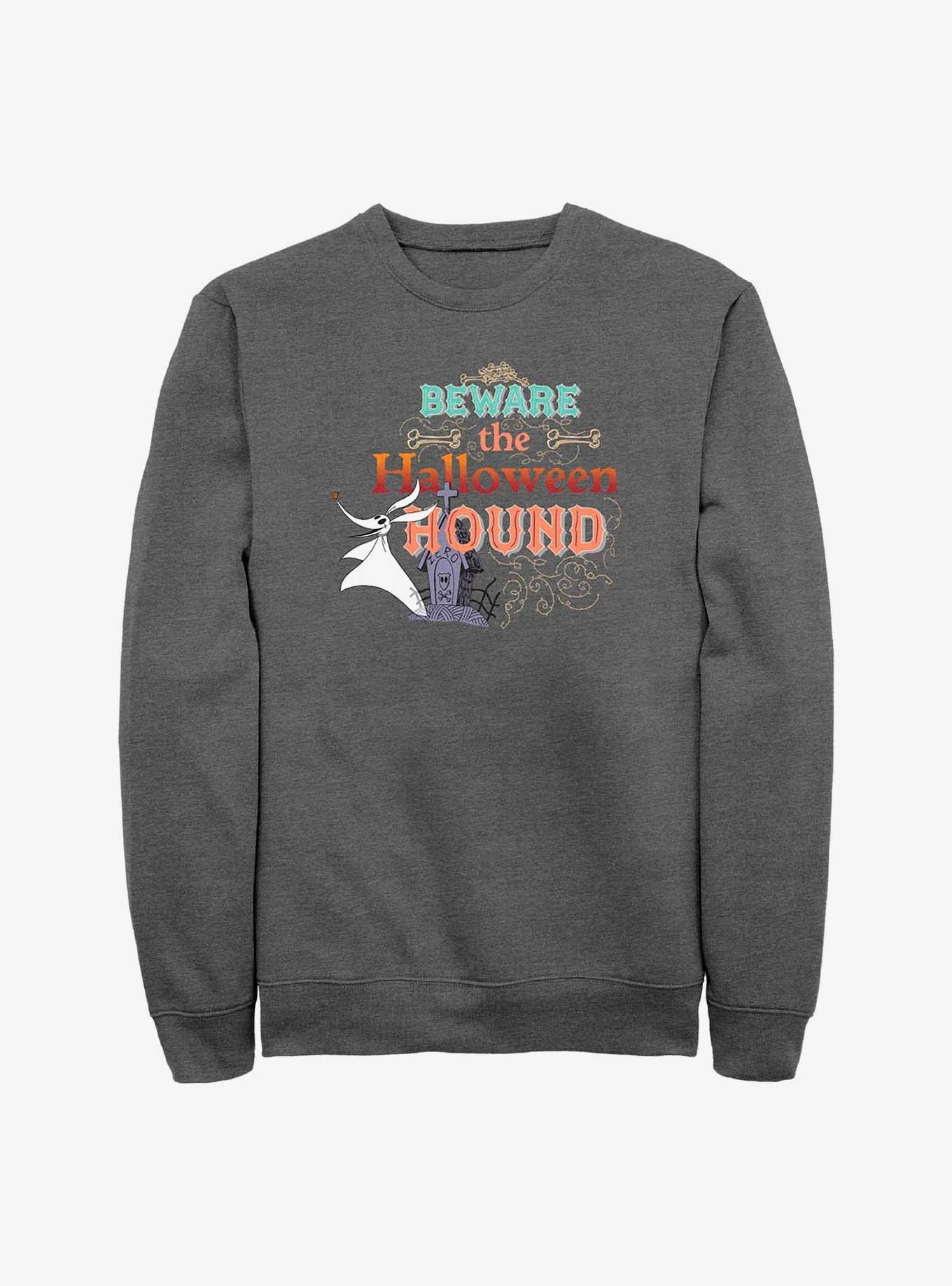 Disney The Nightmare Before Christmas Beware Zero Sweatshirt, CHAR HTR, hi-res