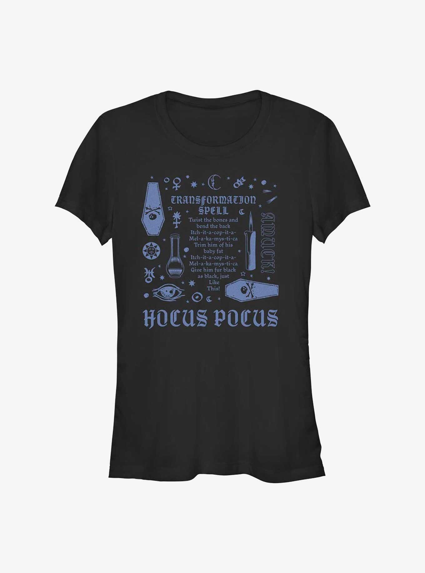 Disney Hocus Pocus Transformation Spell Girls T-Shirt, BLACK, hi-res