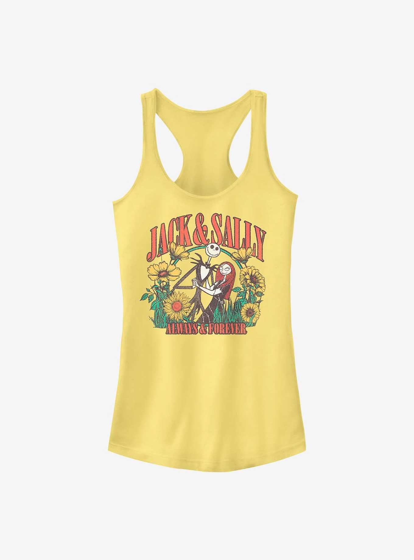 Disney The Nightmare Before Christmas Jack and Sally Girls Tank, BANANA, hi-res