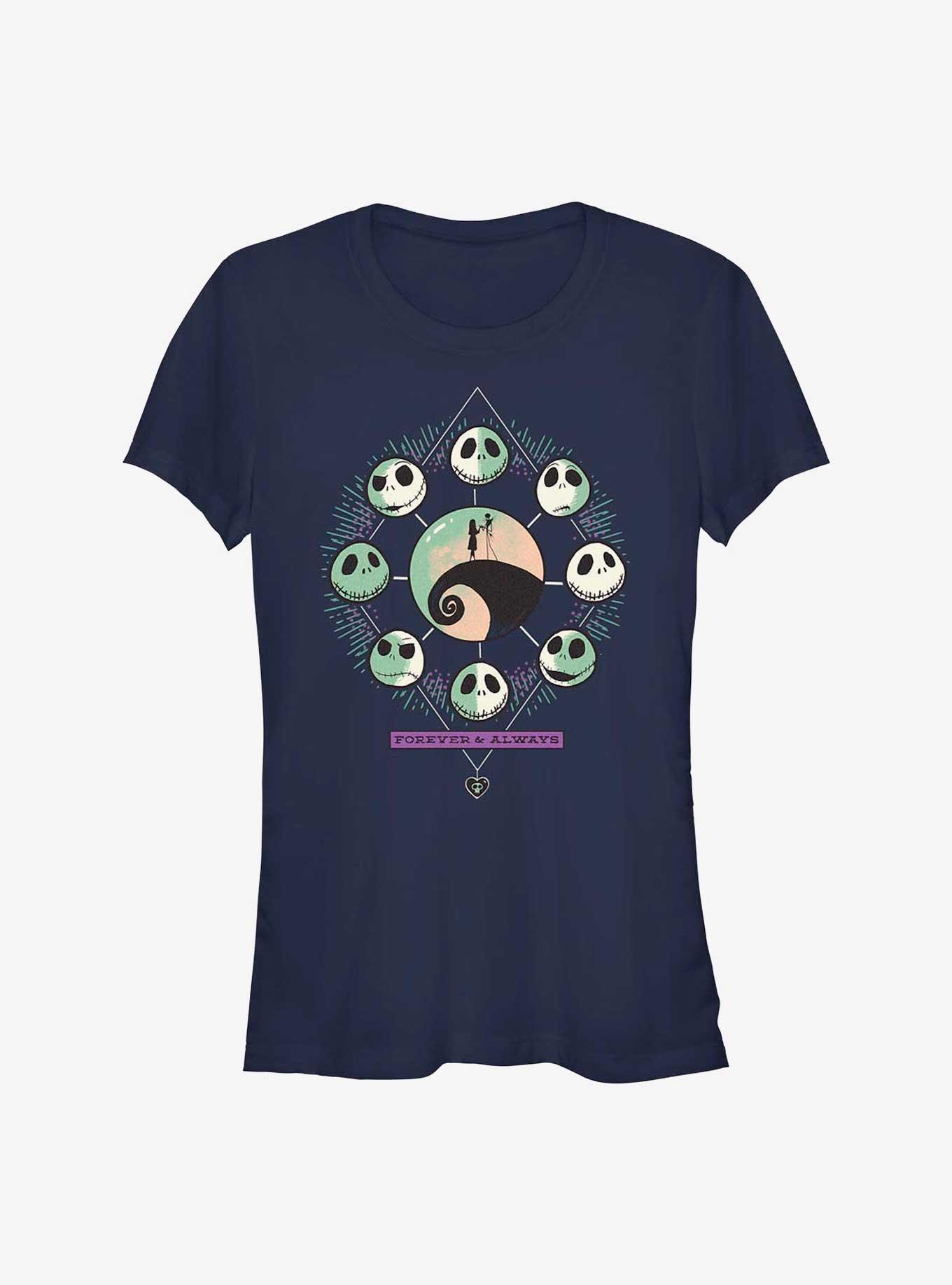 Disney The Nightmare Before Christmas Forever and Always Girls T-Shirt, NAVY, hi-res