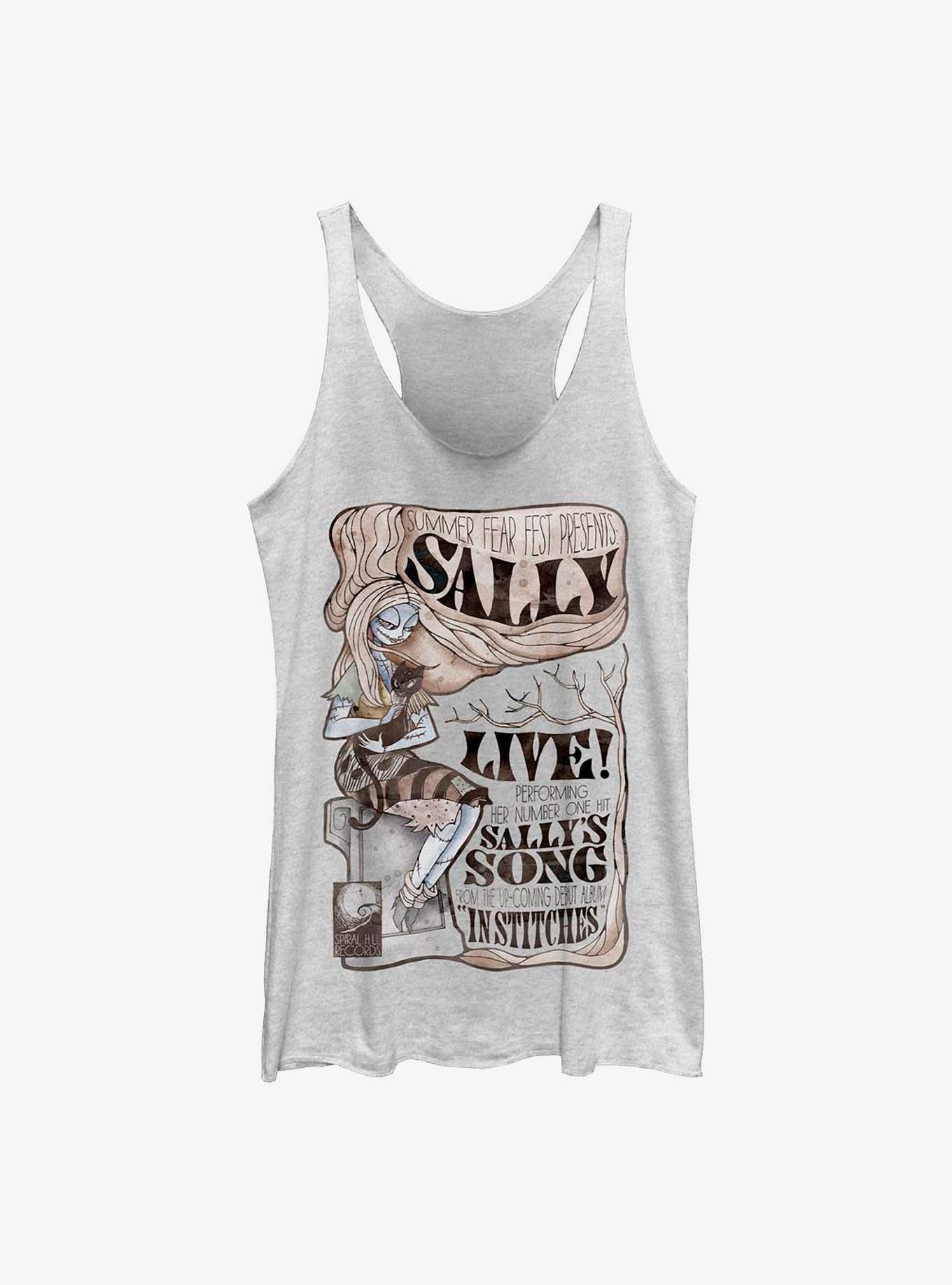 Disney The Nightmare Before Christmas Summer Fear Fest Sally Girls Tank, WHITE HTR, hi-res