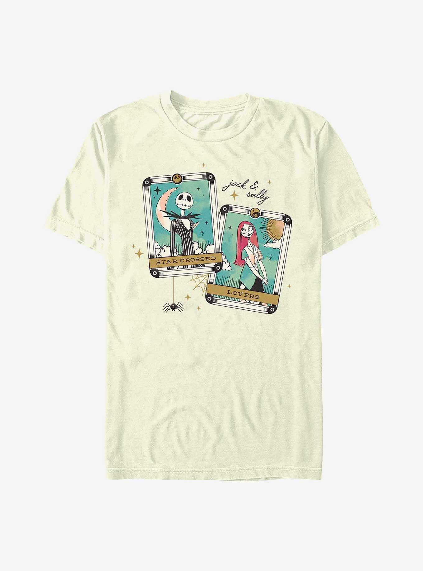 Disney The Nightmare Before Christmas Jack and Sally Tarot Cards T-Shirt, NATURAL, hi-res