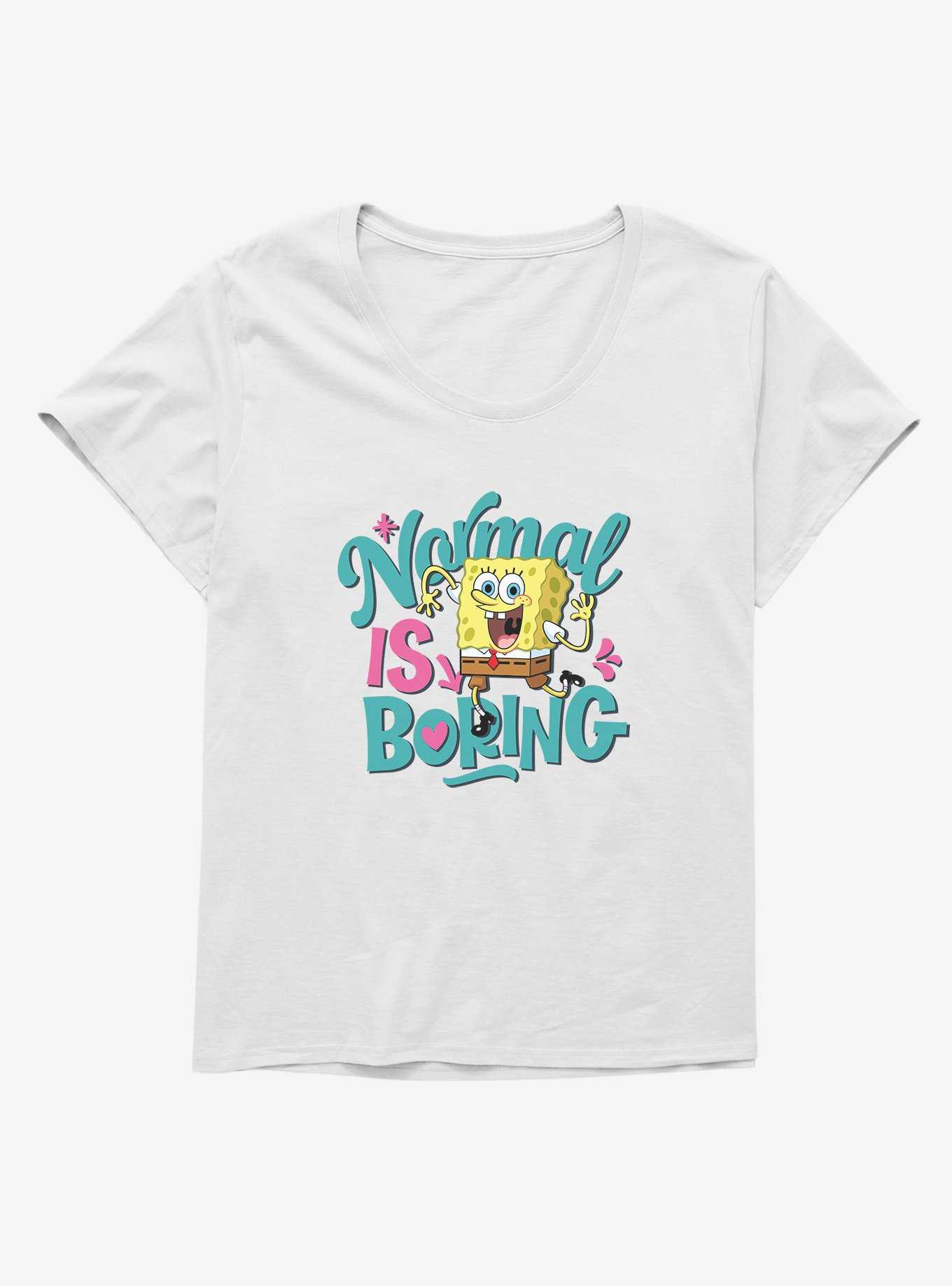 SpongeBob SquarePants Normal Is Boring Girls T-Shirt Plus Size, , hi-res