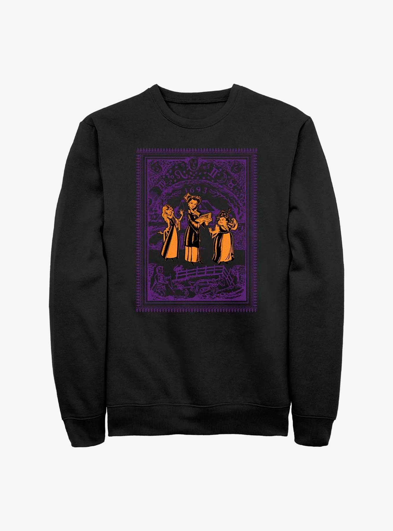 Disney Hocus Pocus Animated Sanderson Sisters Sweatshirt, BLACK, hi-res