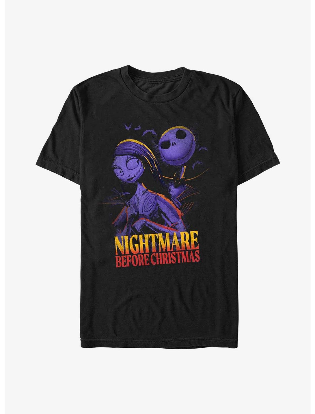 Disney The Nightmare Before Christmas Jack And Sally Sunset  T-Shirt, BLACK, hi-res