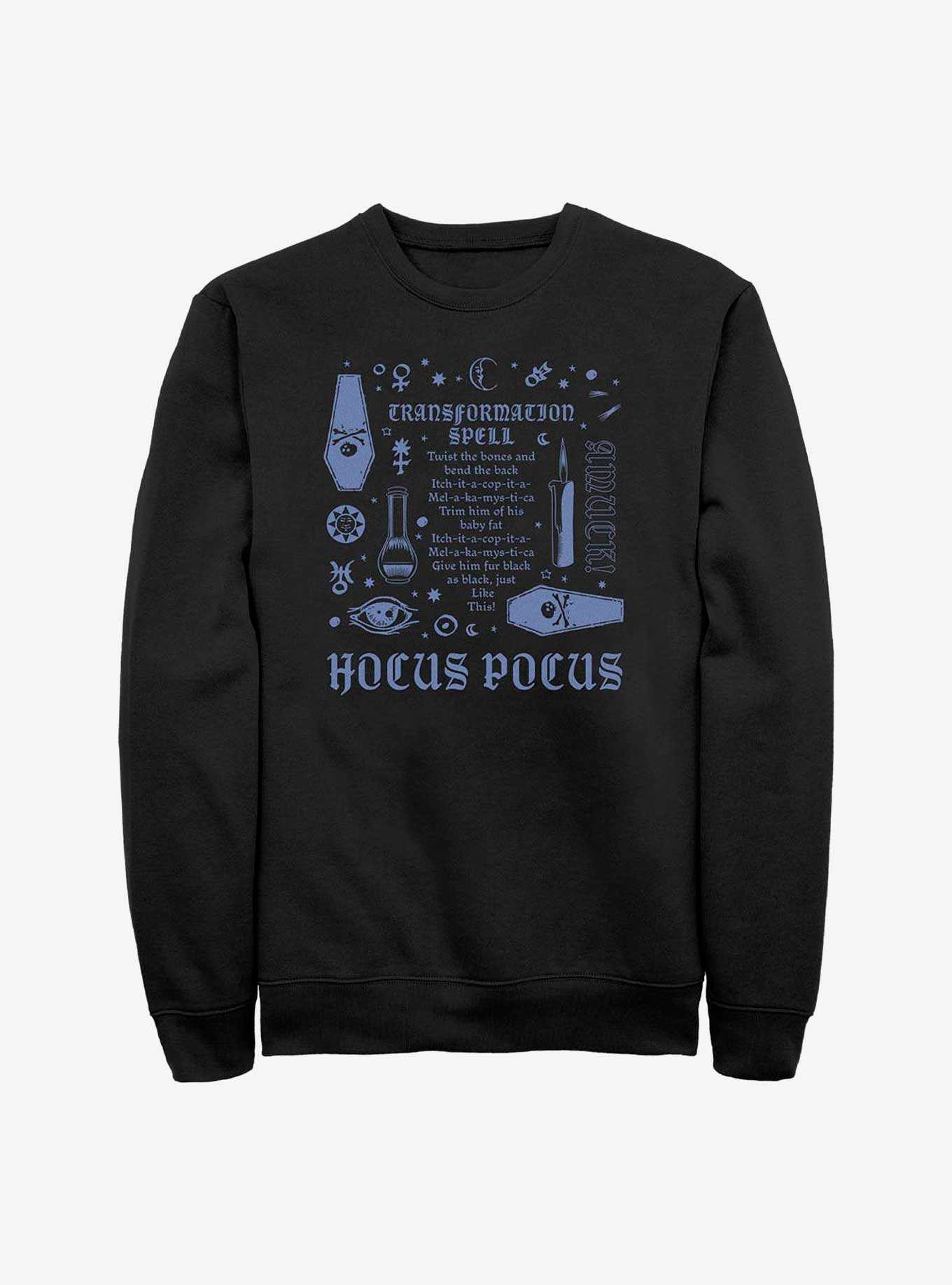 Disney Hocus Pocus Transformation Spell Lyrics Sweatshirt, , hi-res