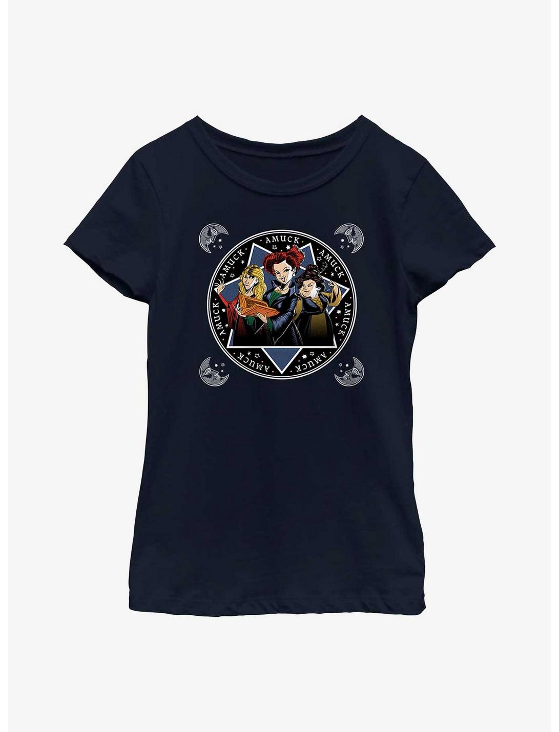 Disney Hocus Pocus Sanderson Sisters Cartoon Style Youth Girls T-Shirt, NAVY, hi-res