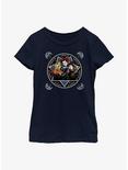 Disney Hocus Pocus Sanderson Sisters Cartoon Style Youth Girls T-Shirt, NAVY, hi-res