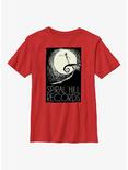 Disney The Nightmare Before Christmas Hill Records Youth T-Shirt, RED, hi-res