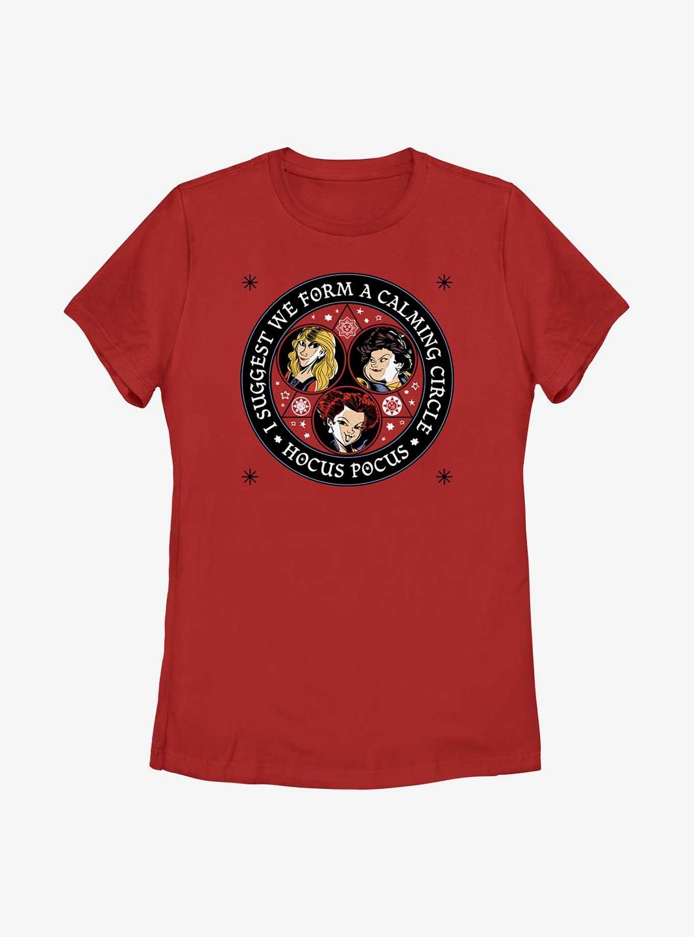 Disney Hocus Pocus A Calming Circle Womens T-Shirt, RED, hi-res